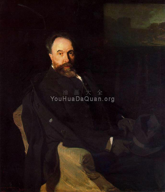 Retrato De Don Aureliano De Beruete - 华金·索罗利亚·巴斯蒂达